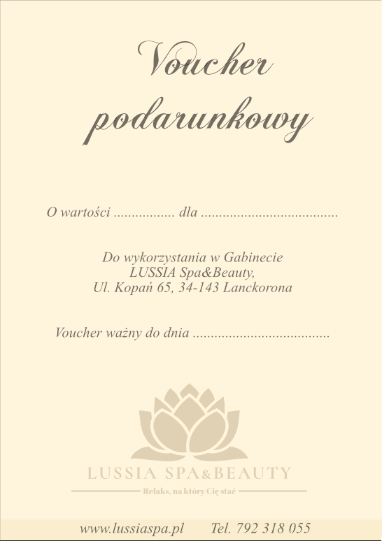 Strona tylna vouchera